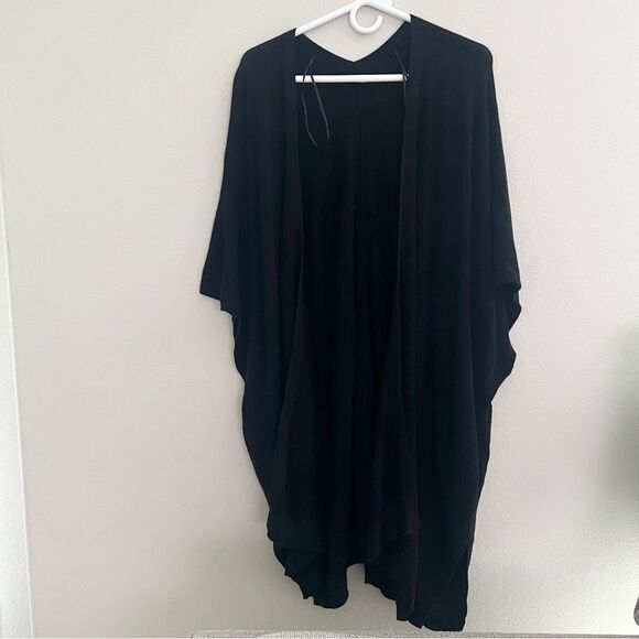 Lululemon Women's Merino Wool Short Sleeve Wrap Cardigan - Size XL/XXL Black - Picture 2 of 8